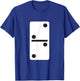 Double Two Dominoes Halloween Costume Domino Game T-Shirt - T-Shirt | Royal