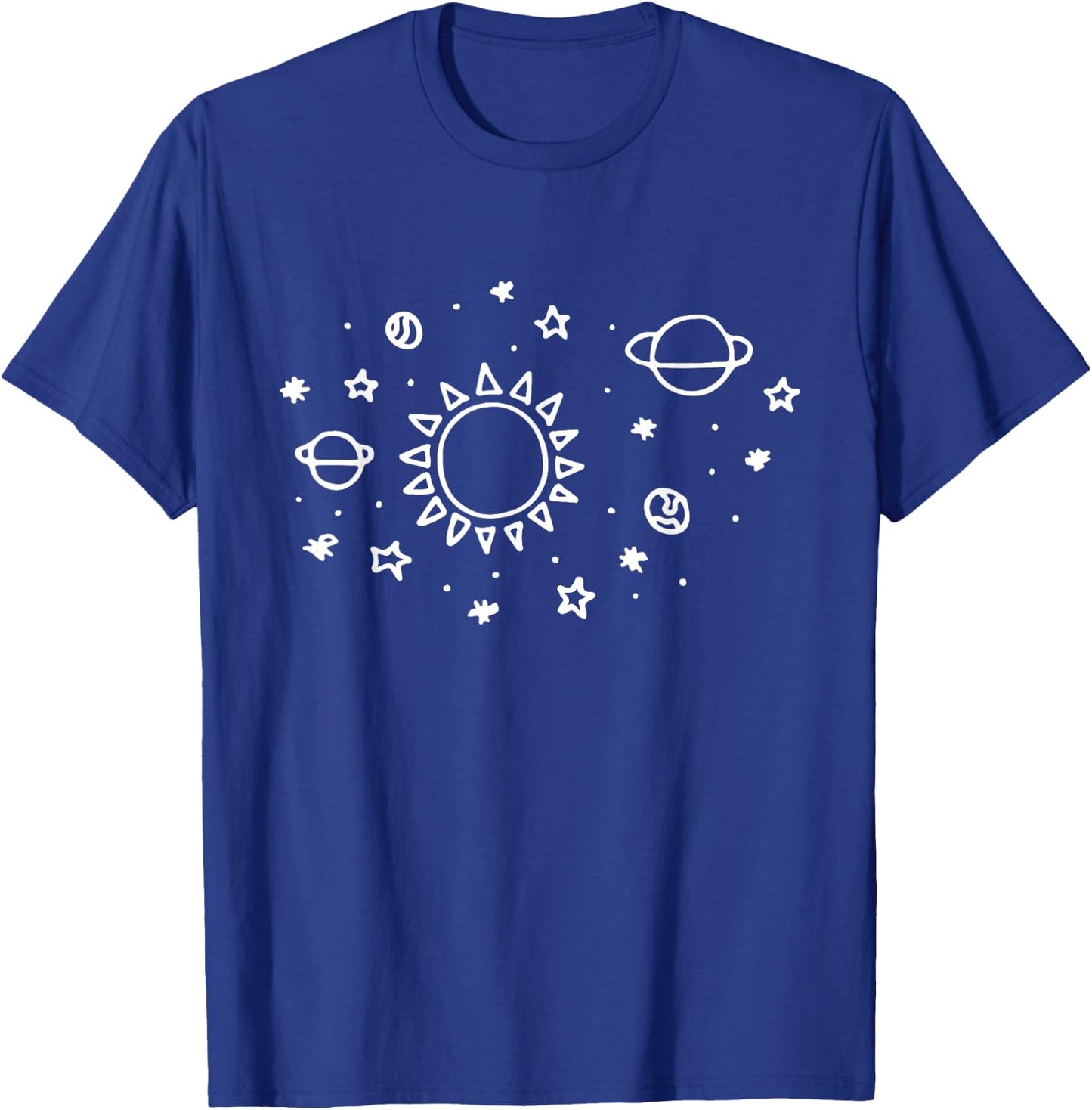 Minimalist Graphic Astronomy Solar System T-Shirt - T-Shirt | Royal