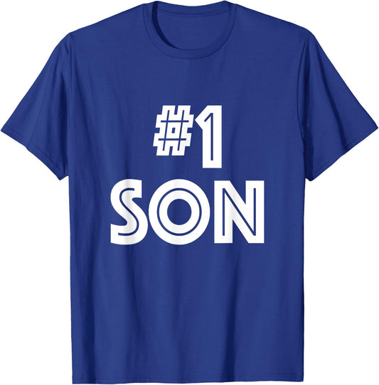 #1 Son Family No1 Number 1 SON Gift T-Shirt - T-Shirt | Royal