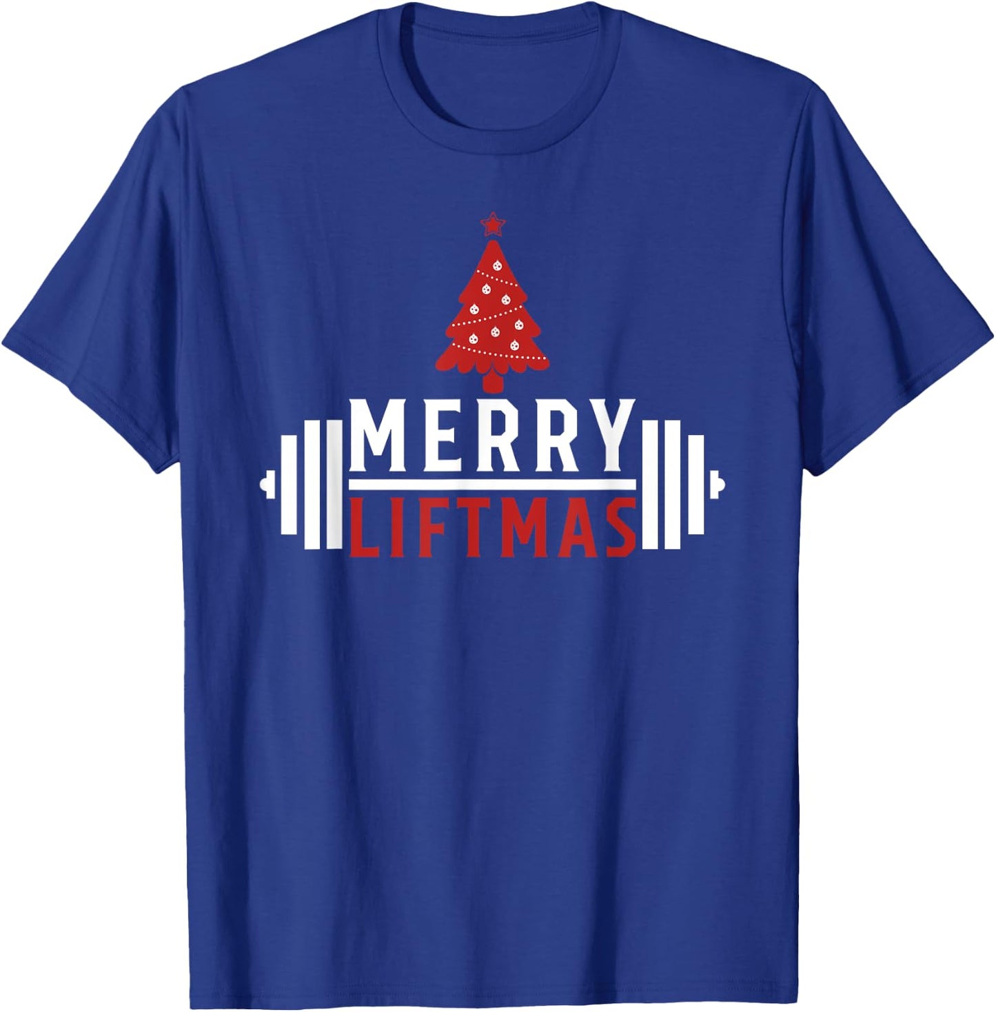 Funny Weightlifting - Weight Lifters Merry Liftmas Christmas T-Shirt - T-Shirt | Royal