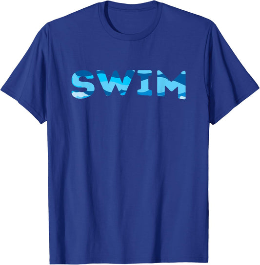 Swim Cool Water Sport Swimmer Swimming Humor Sayings Novelty T-Shirt - T-Shirt | Royal