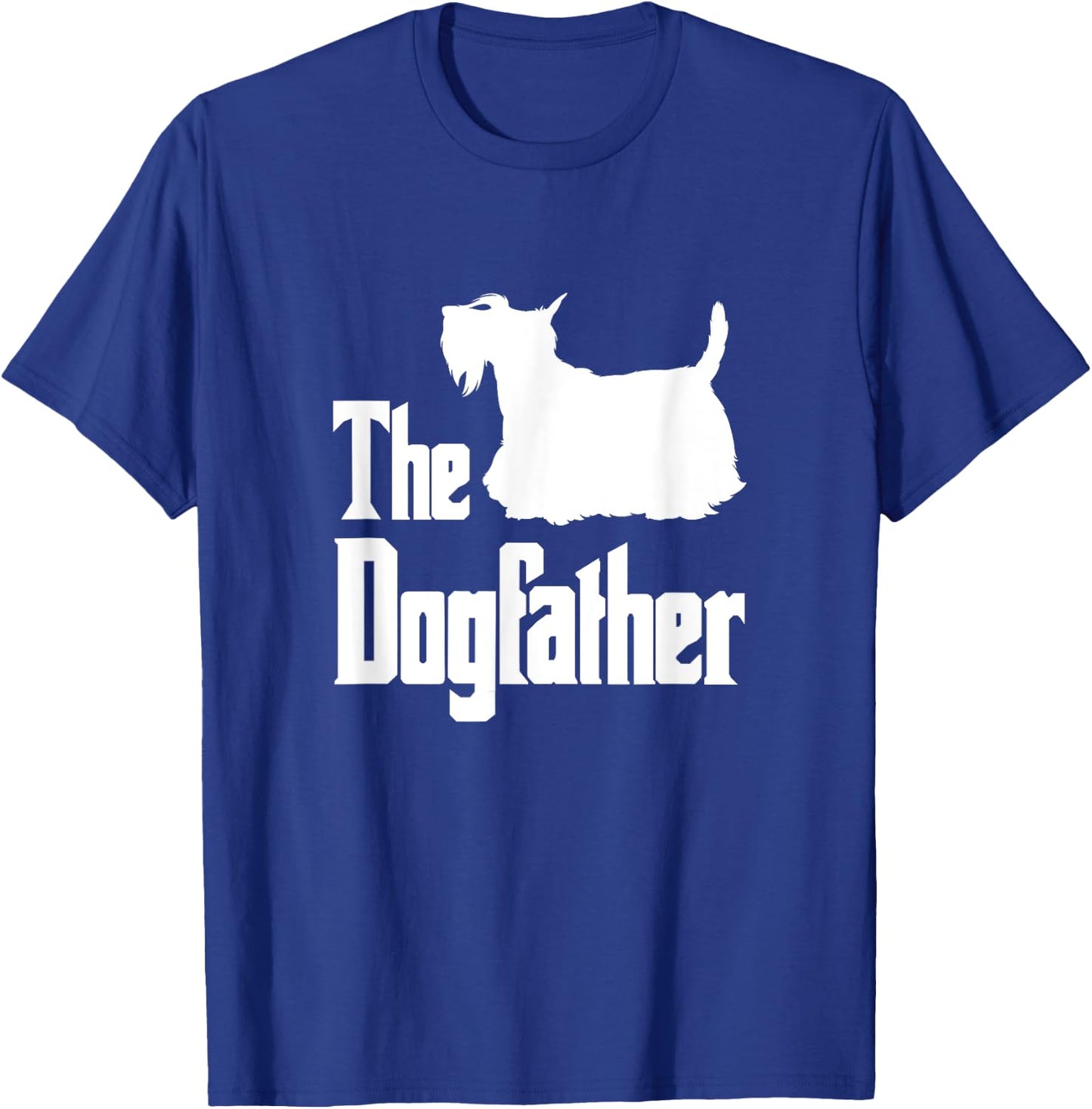 The Dogfather , Scottish Terrier silhouette, dog gift T-Shirt - T-Shirt | Royal