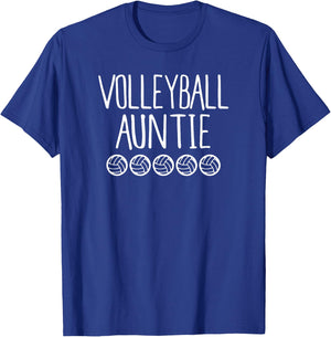 Cute Volleyball Auntie Shirt Sports Shirt T-Shirt - T-Shirt | Royal