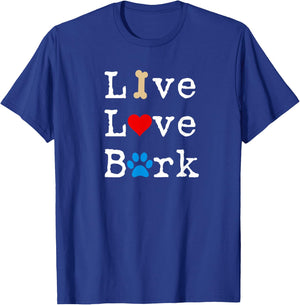 Live Love Bark T-Shirt - T-Shirt | Royal