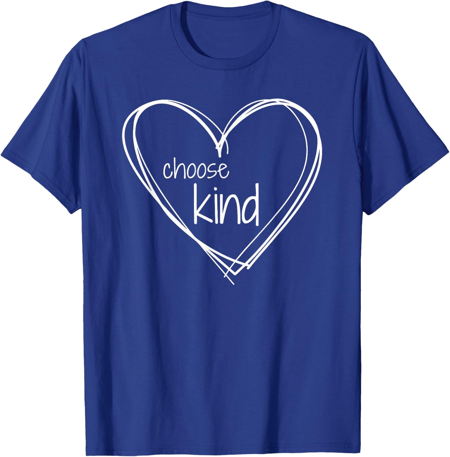 Choose Kind Anti-Bullying (with White Hearts) T-Shirt - T-Shirt | Royal