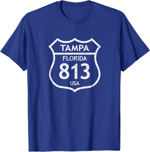 Florida Area Code 813 Tampa, FL Home State T Shirt T-Shirt - T-Shirt | Royal