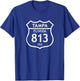 Florida Area Code 813 Tampa, FL Home State T Shirt T-Shirt - T-Shirt | Royal
