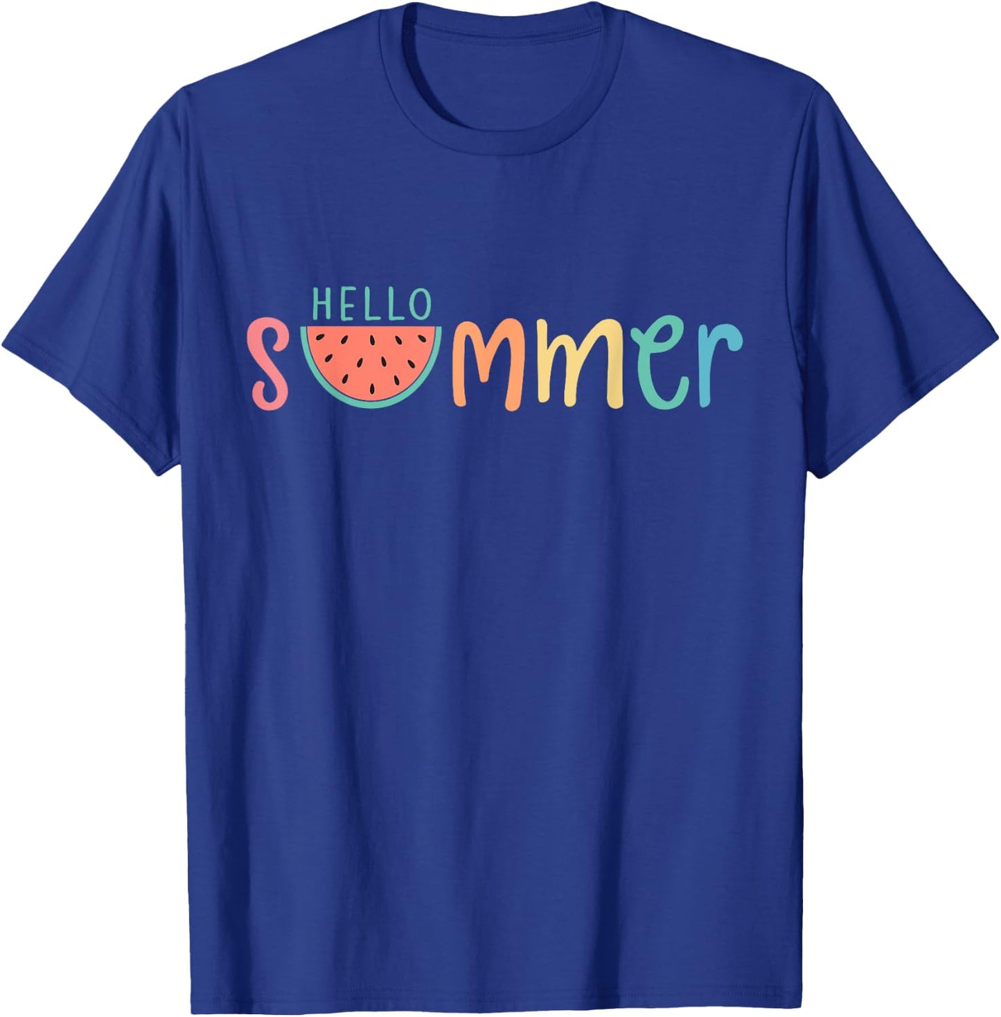 Hello Summer Vacation Watermelon Gift Women Kids T-Shirt - T-Shirt | Royal