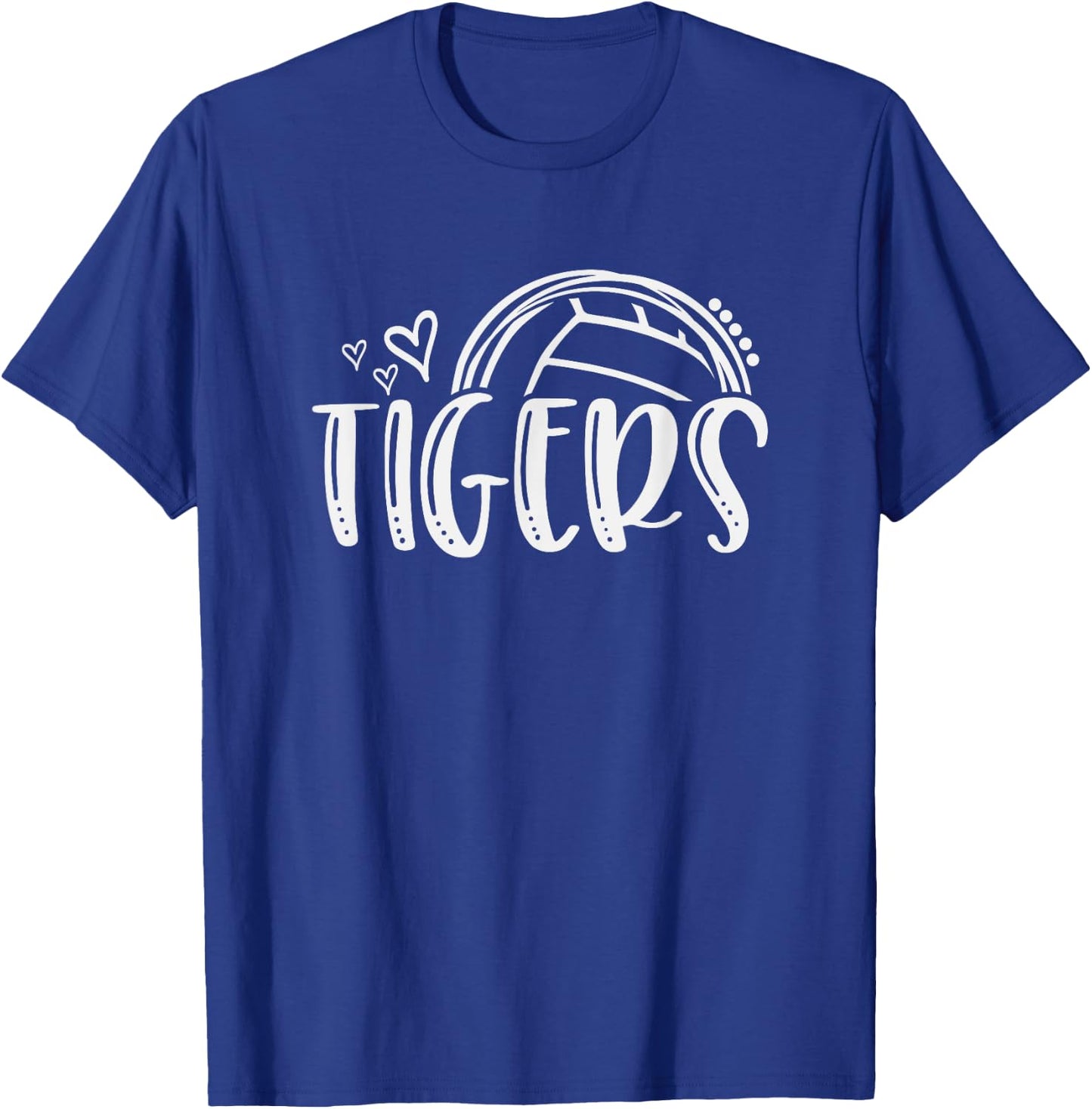 Volleyball Tigers School Sports Fan Team Spirit T-Shirt - T-Shirt | Royal