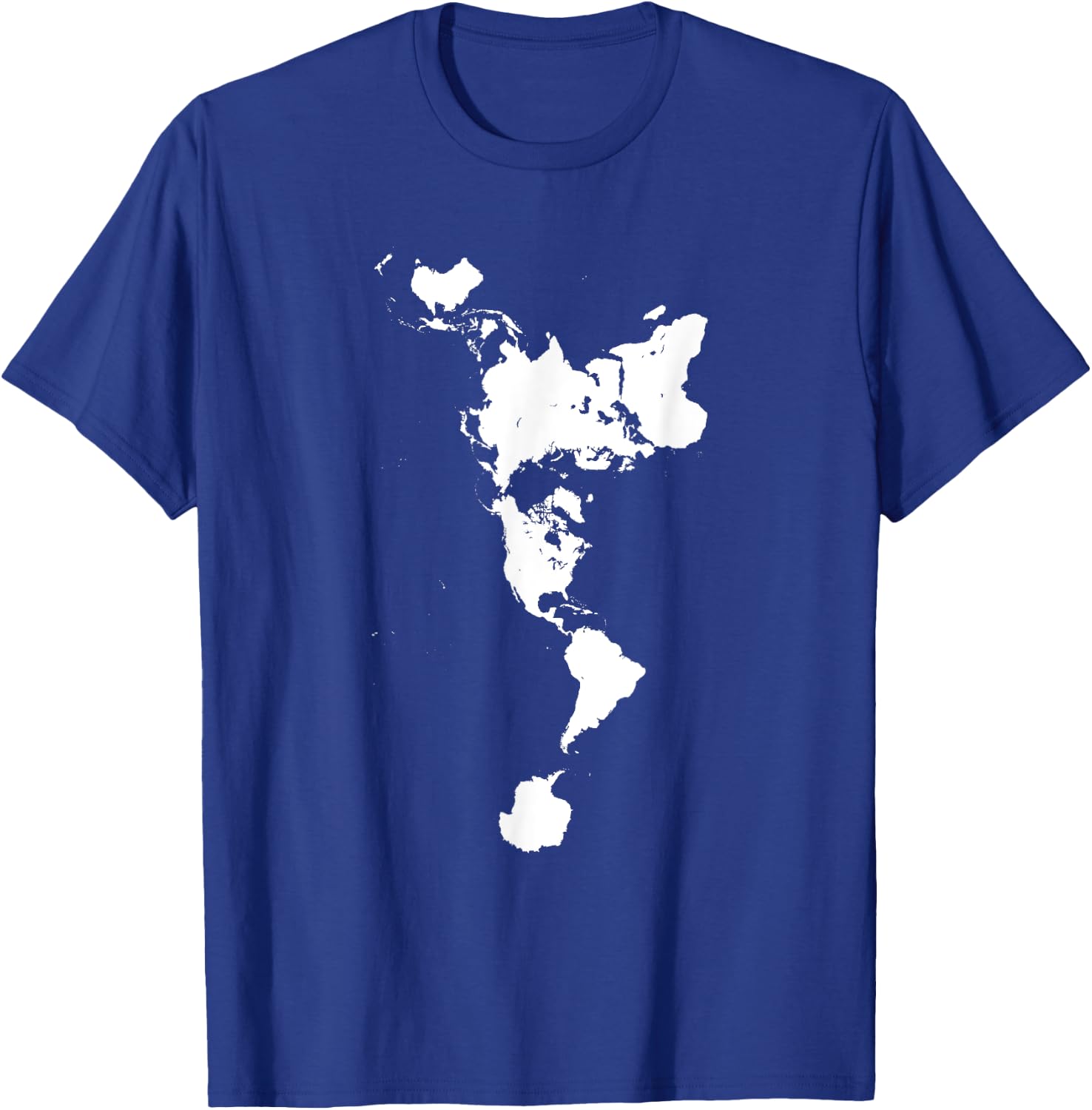 White Dymaxion World Map Alternative Projection T-Shirt - T-Shirt | Royal