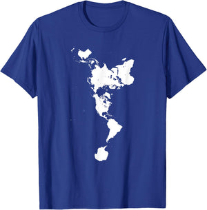 White Dymaxion World Map Alternative Projection T-Shirt - T-Shirt | Royal