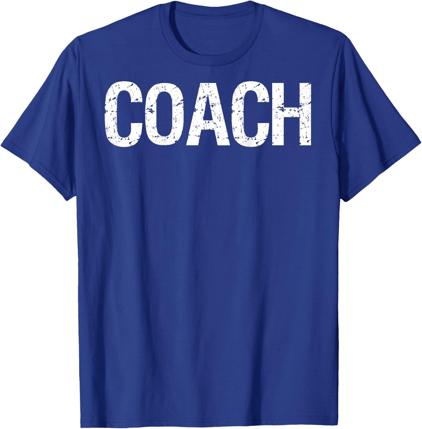 Coach on Back for Coaches Soccer Baseball Football T-Shirt - T-Shirt | Royal