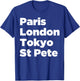 Paris London Tokyo St Pete - Women Youth T-Shirt - T-Shirt | Royal