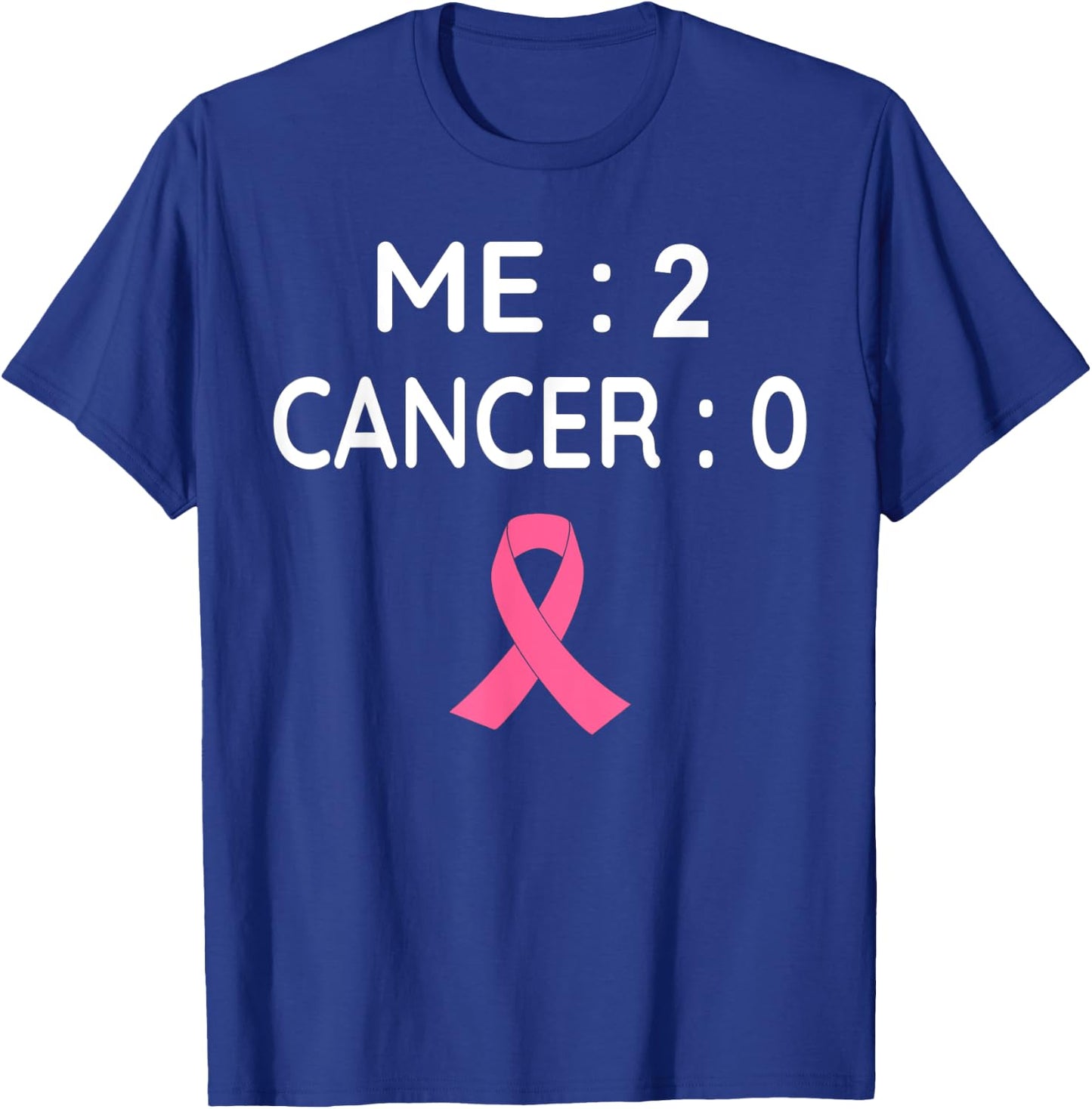 Me 2 Cancer 0 Breast Cancer Awareness Pink Ribbon T-Shirt - T-Shirt | Royal