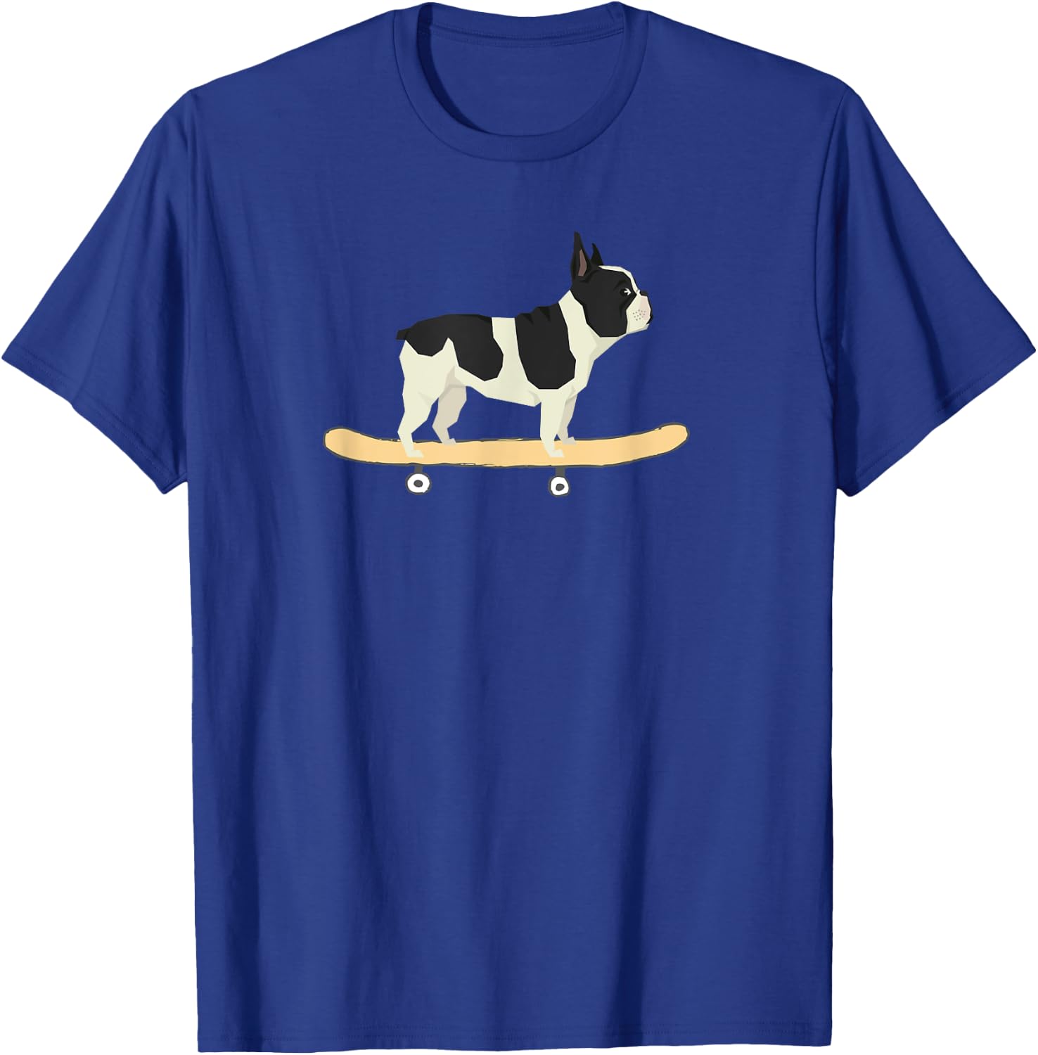 Funny Skateboarding French Bulldog Puppy Gift T-Shirt - T-Shirt | Royal