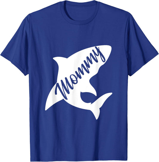 Mommy Shark Matching Family Shirts Shark T-Shirt - T-Shirt | Royal