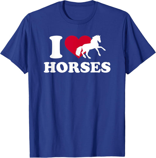 I love horses T-Shirt - T-Shirt | Royal