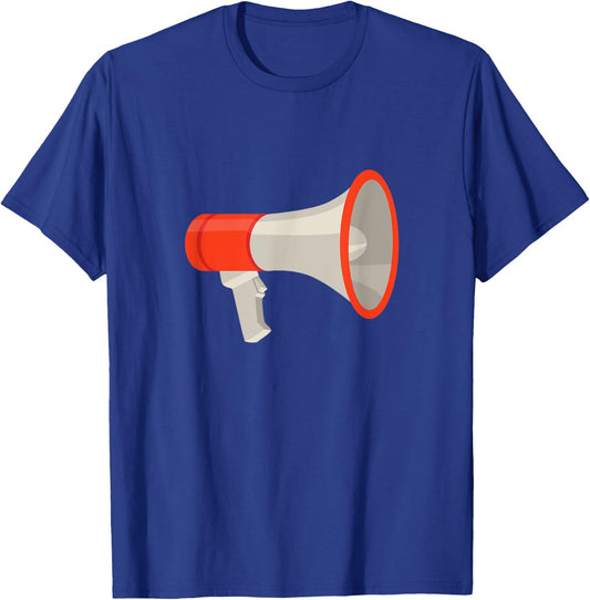 Megaphone Bullhorn T-Shirt - T-Shirt | Royal
