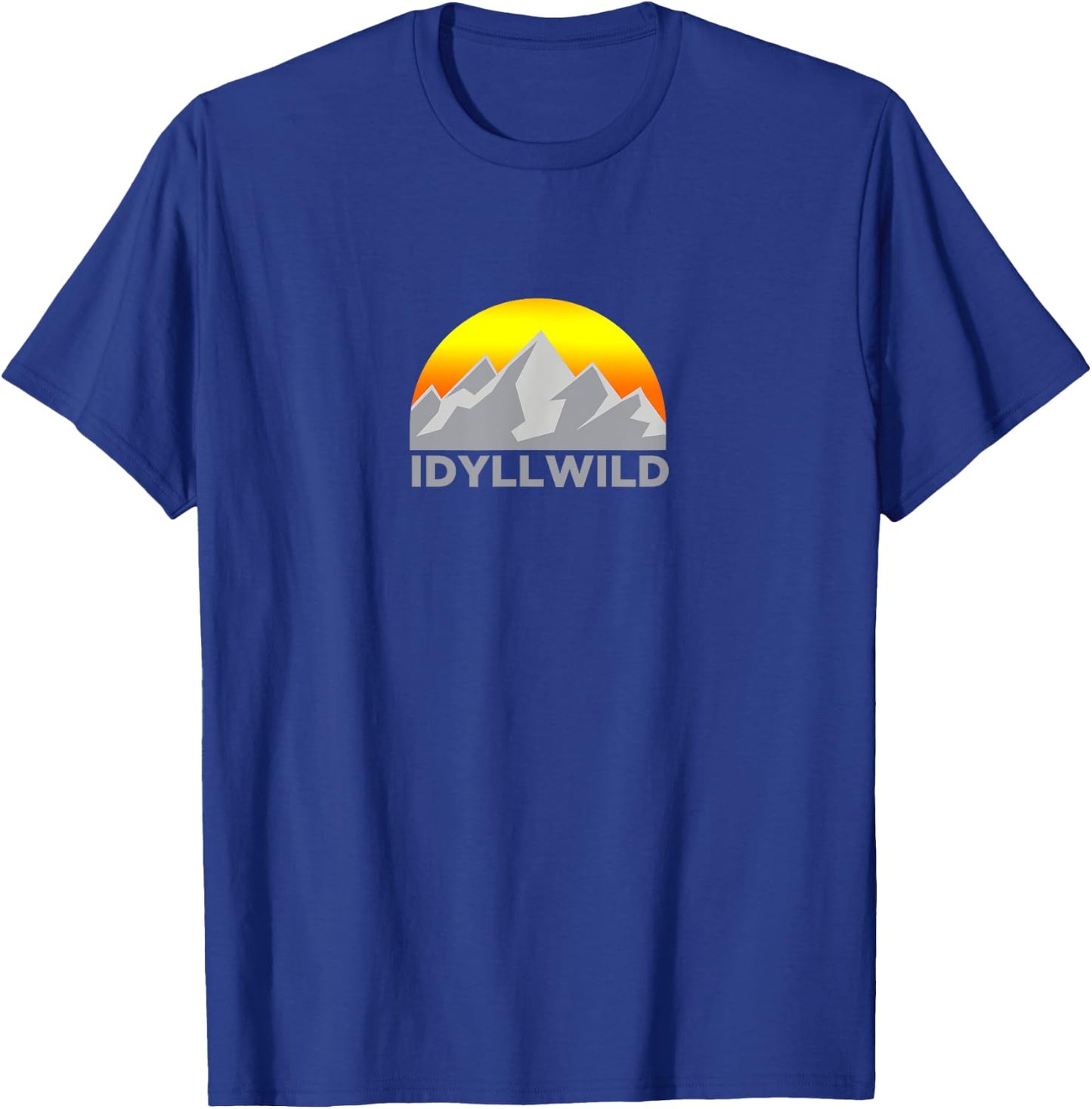Retro Sunrise Mountain - Idyllwild California T Shirt T-Shirt - T-Shirt | Royal