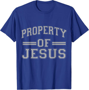 Christian T Shirts Property of Jesus (grey) T-Shirt - T-Shirt | Royal