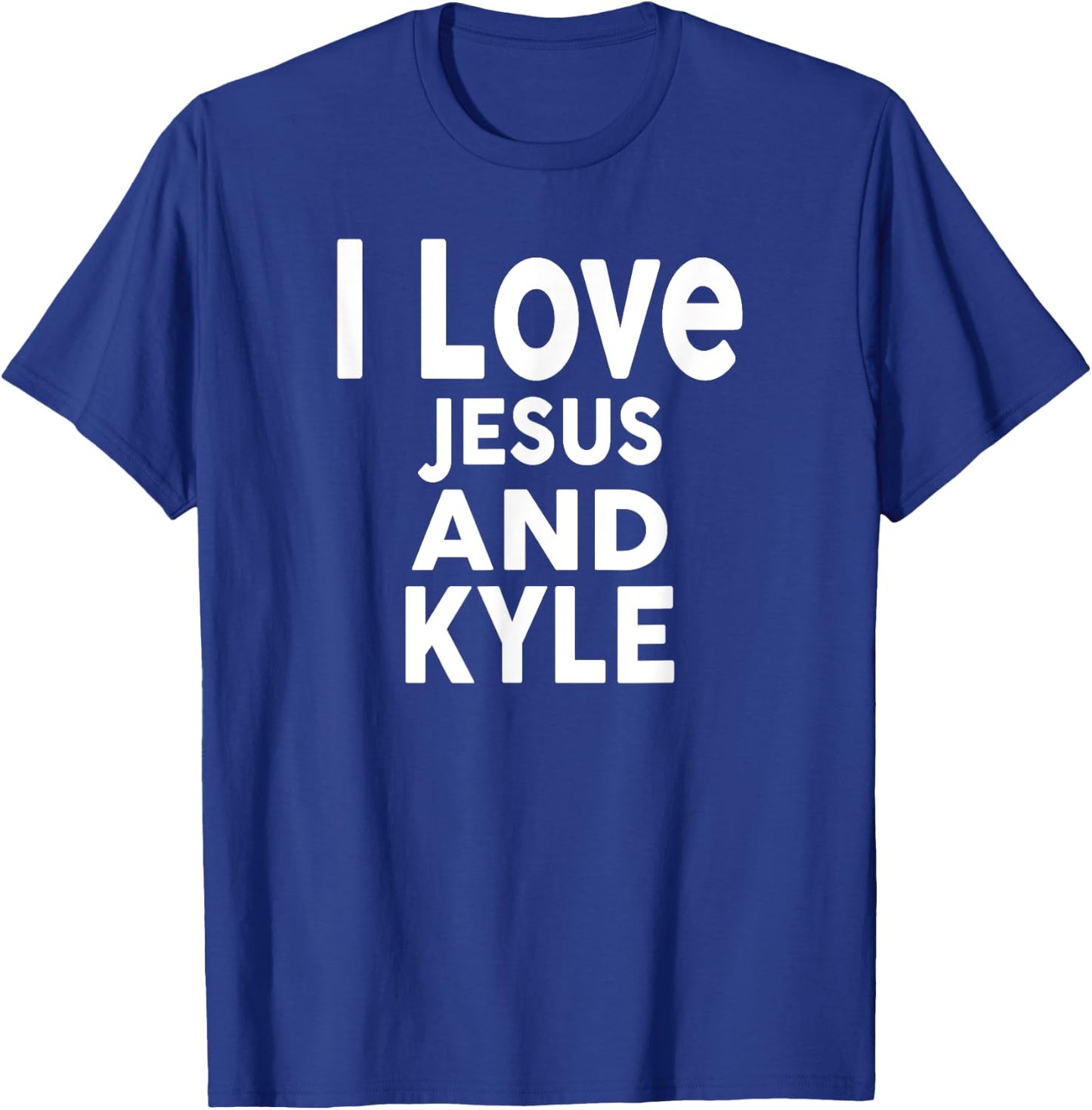 I Love Jesus and KYLE Name KYLE T-Shirt - T-Shirt | Royal