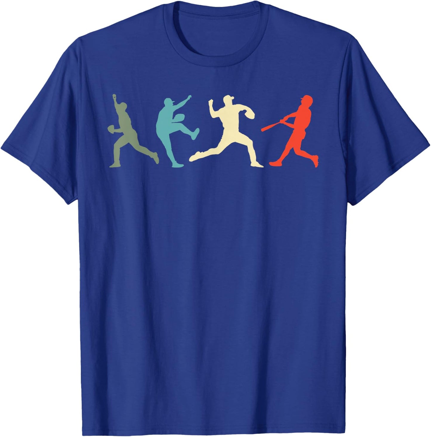 Baseball Vintage Catcher Pitcher Batter T-Shirt - T-Shirt | Royal