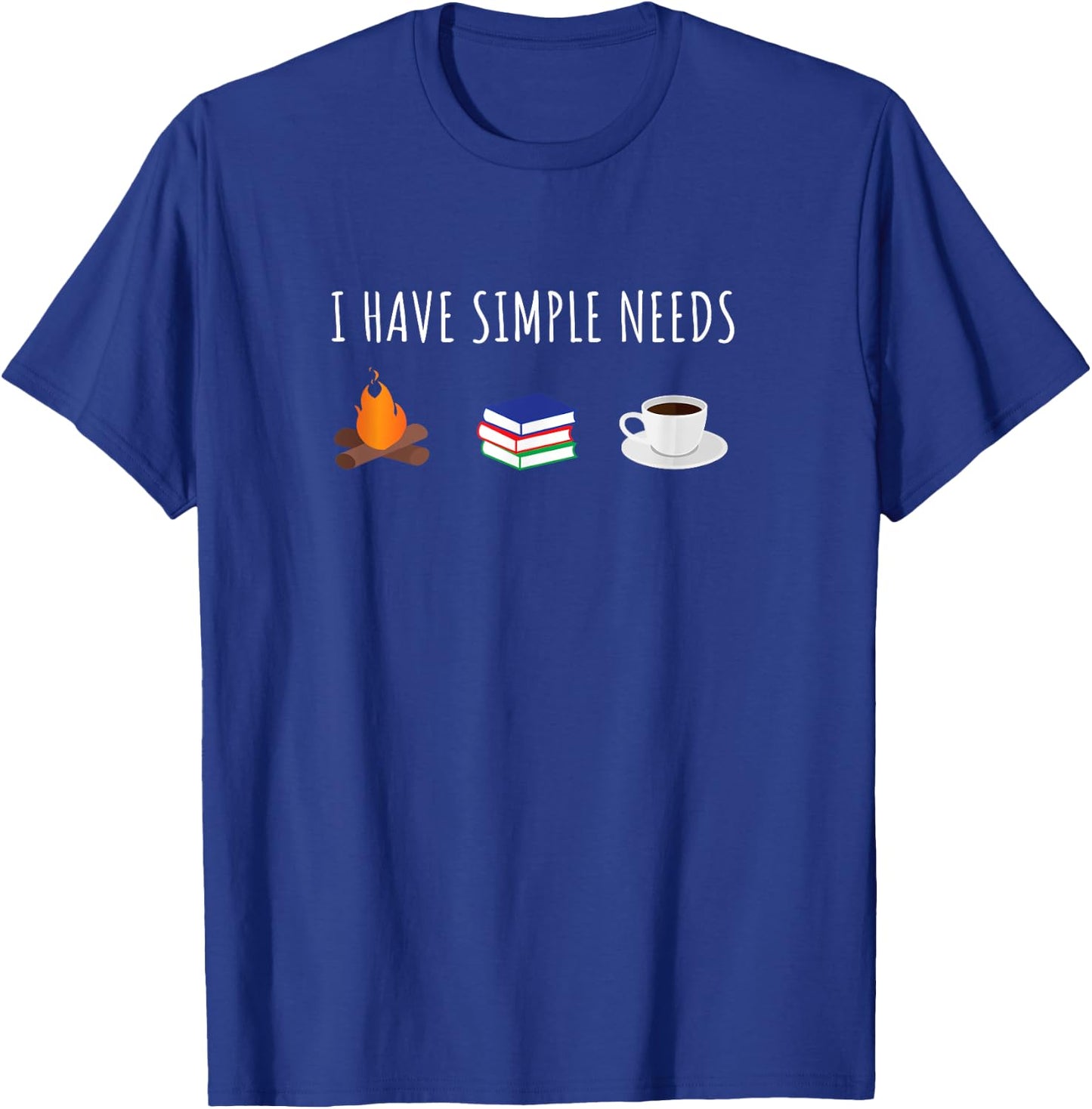 Funny Love Camping Reading Coffee T-Shirt - T-Shirt | Royal