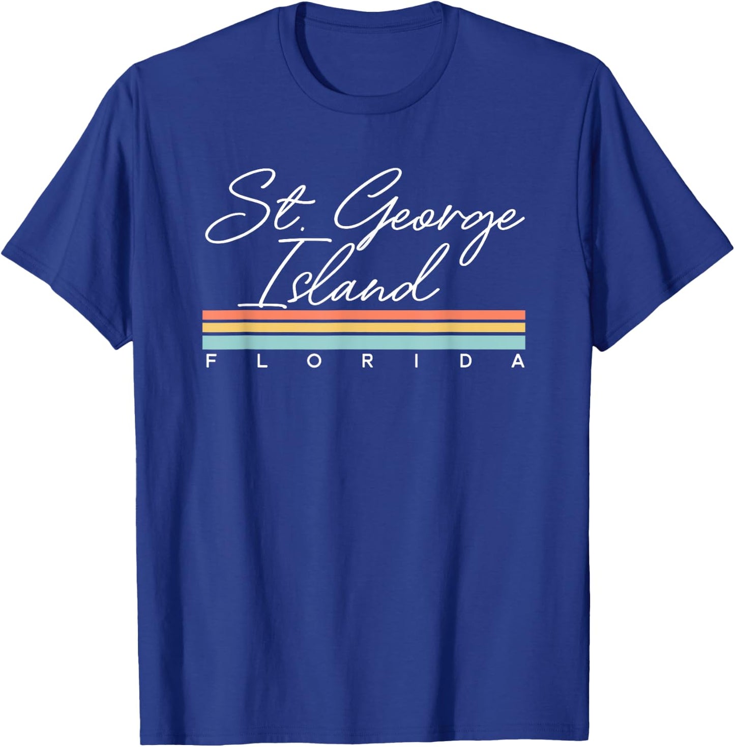 Retro St George Island Florida T-Shirt - T-Shirt | Royal