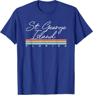 Retro St George Island Florida T-Shirt - T-Shirt | Royal