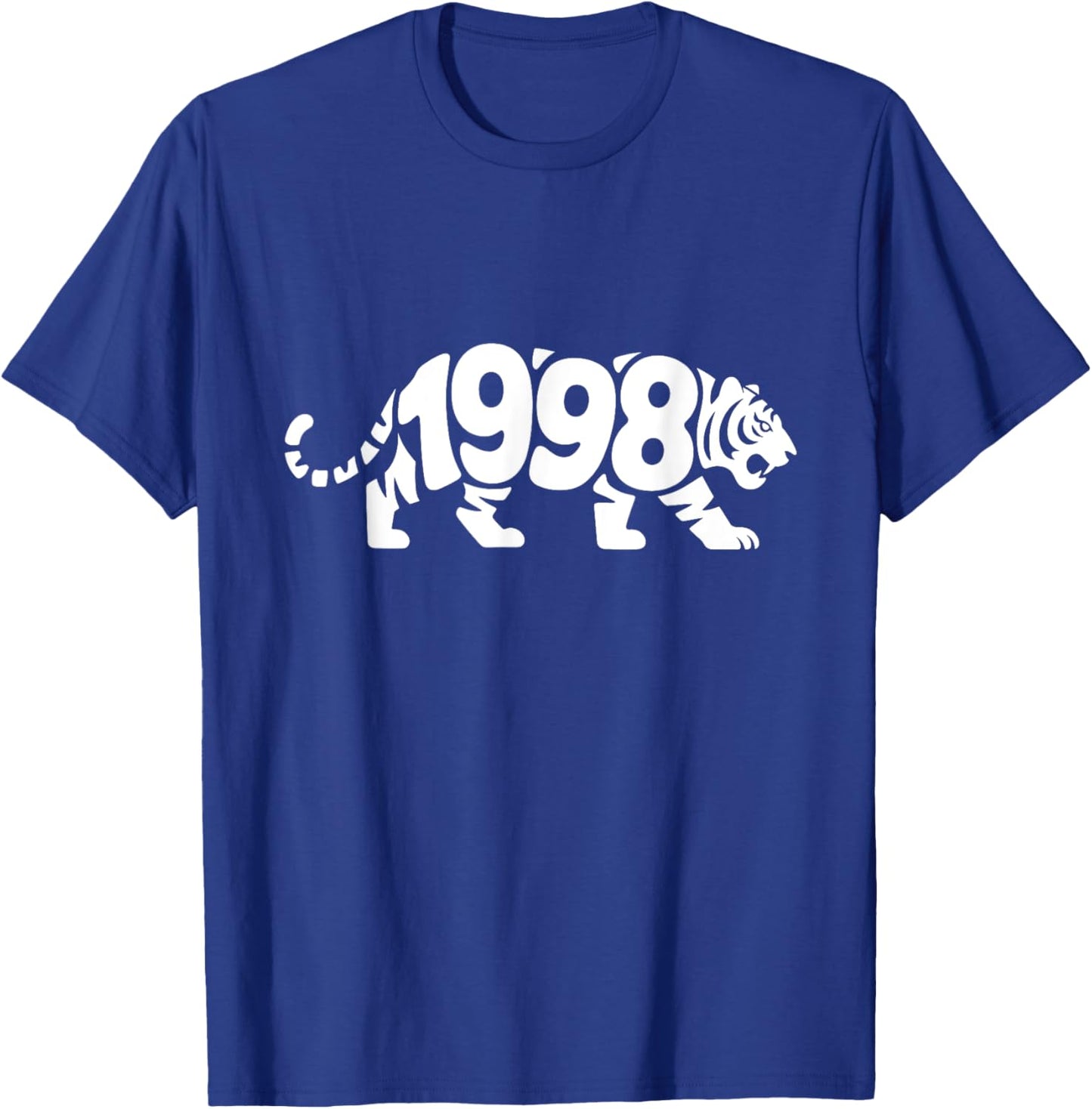 1998 Tiger - Chinese Zodiac Year Personalized Word Art T-Shirt - T-Shirt | Royal