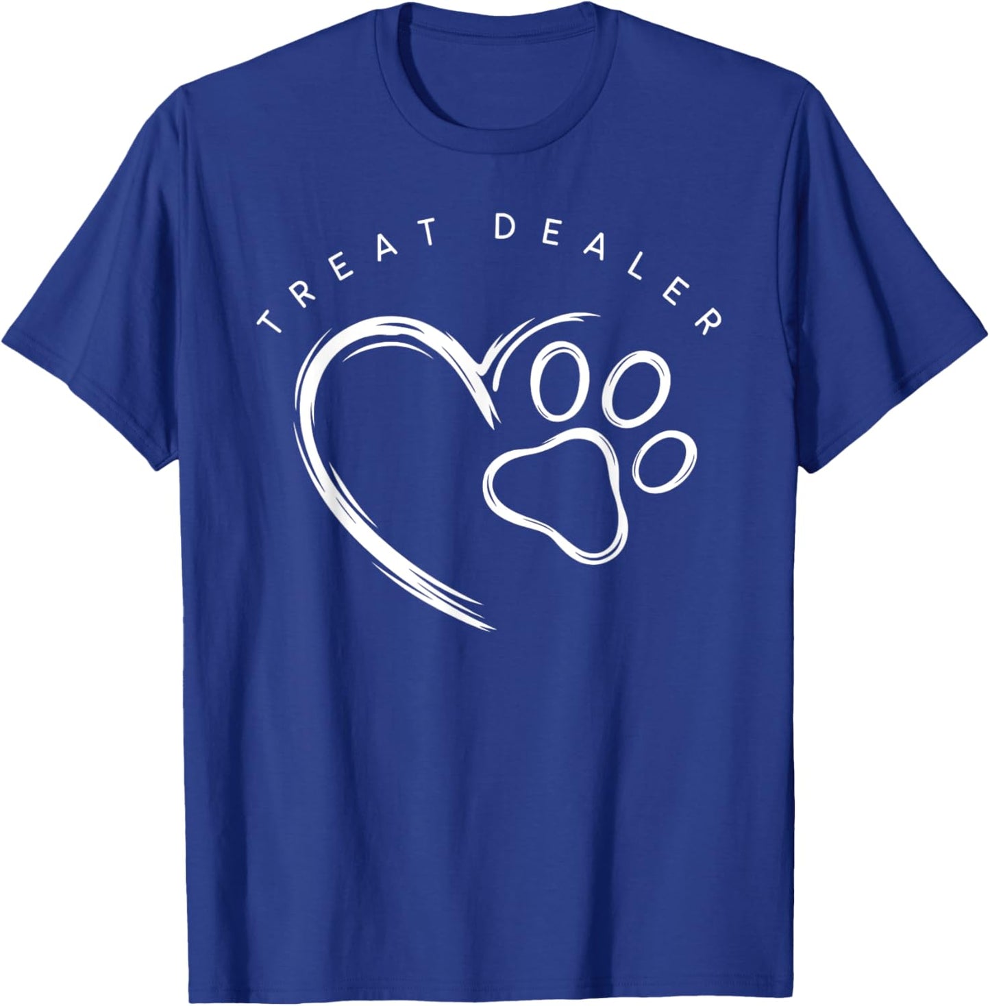 Treat Dealer Dog Lover Cute Paw Print -Adult Black Small T-Shirt - T-Shirt | Royal