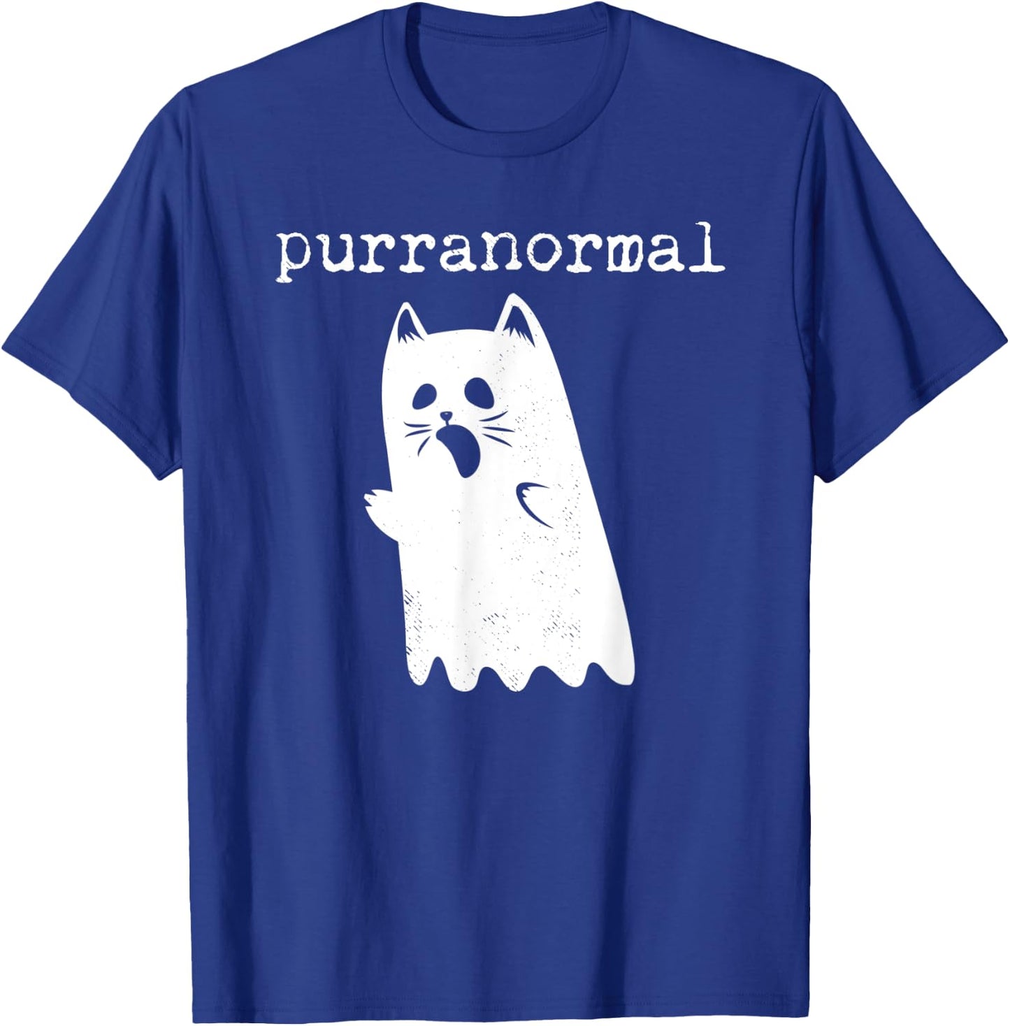 Purranormal Funny Cat Halloween T Shirt Paranormal Ghost Women Kids T-Shirt - T-Shirt | Royal