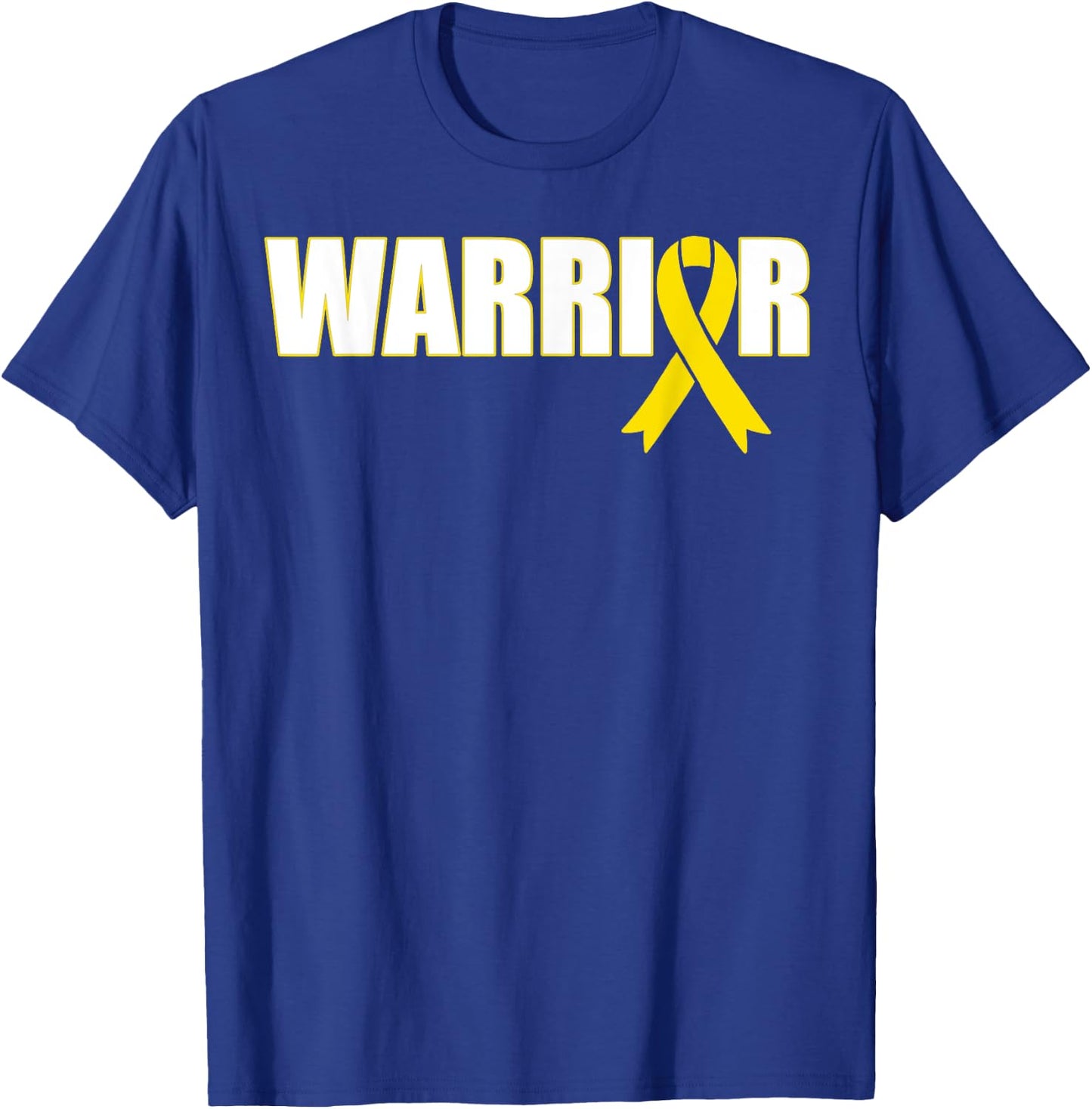 Bone Cancer Warrior - Sarcoma Yellow Ribbon Shirt T-Shirt - T-Shirt | Royal