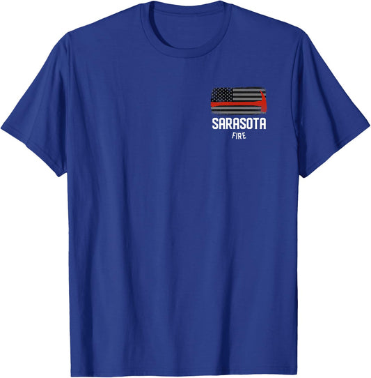 Sarasota Florida Fire Rescue Department Firefighter Duty T-Shirt - T-Shirt | Royal