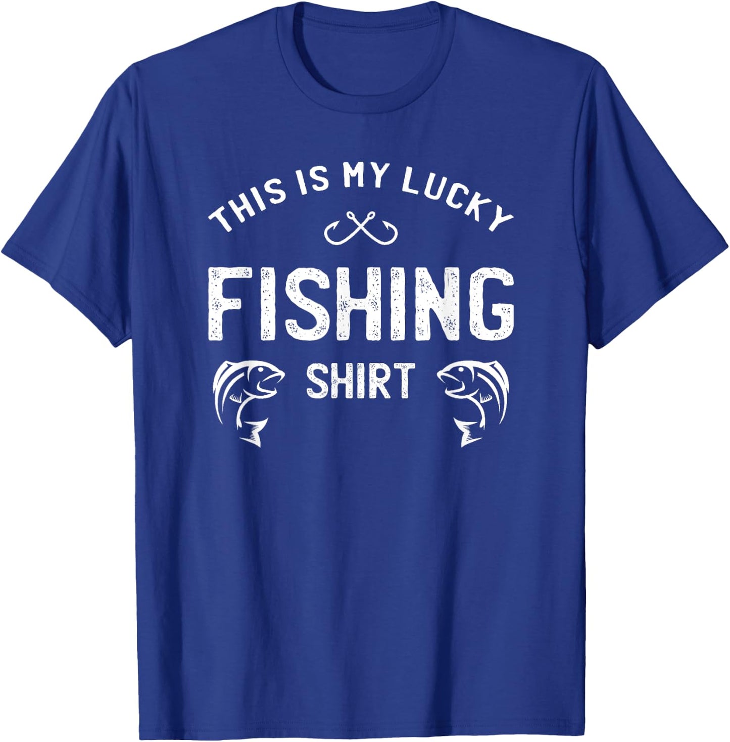 This is my Lucky Fishing Shirt Funny Fishing Retro T-Shirt - T-Shirt | Royal
