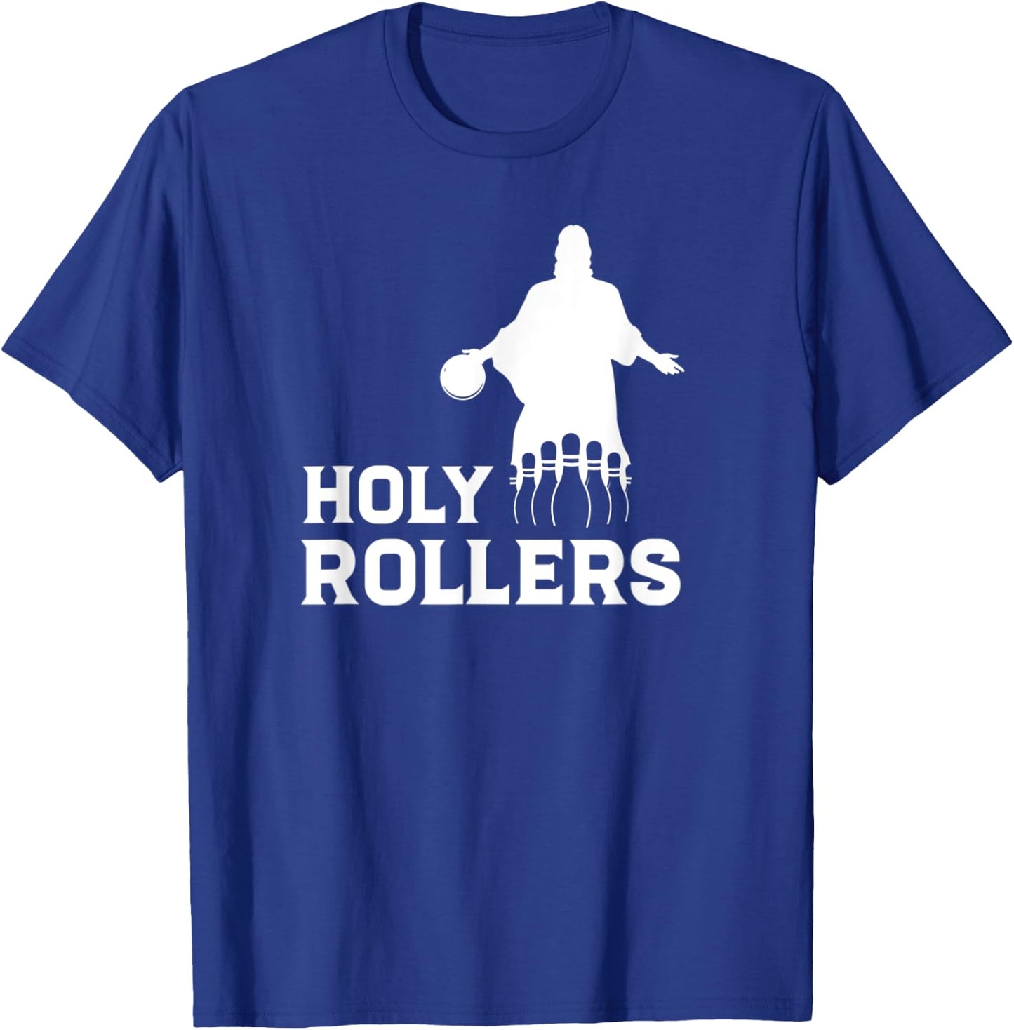 Bowling Team League Name Holy Rollers T-Shirt - T-Shirt | Royal