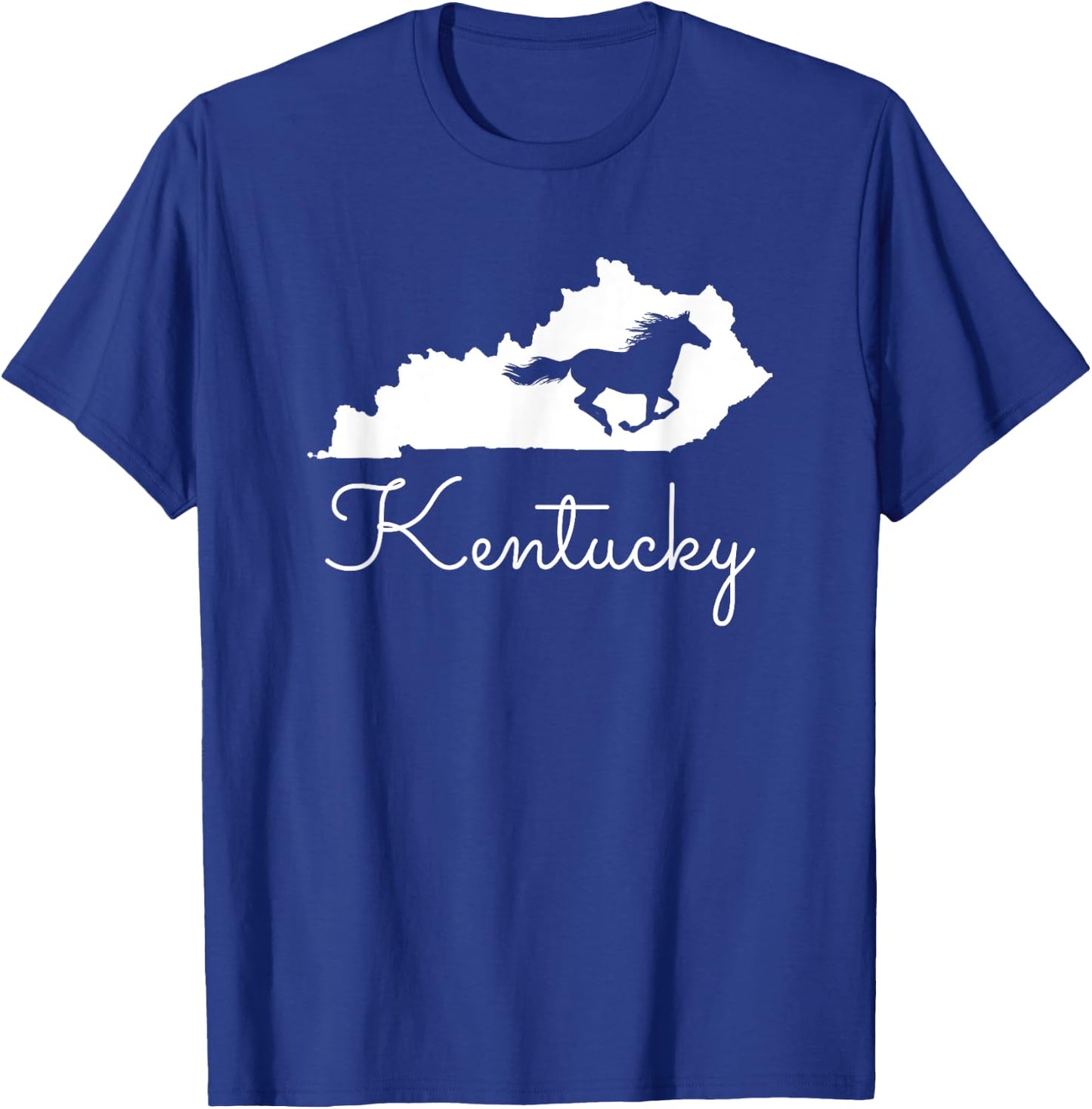 Kentucky Horse Map State T-Shirt - T-Shirt | Royal