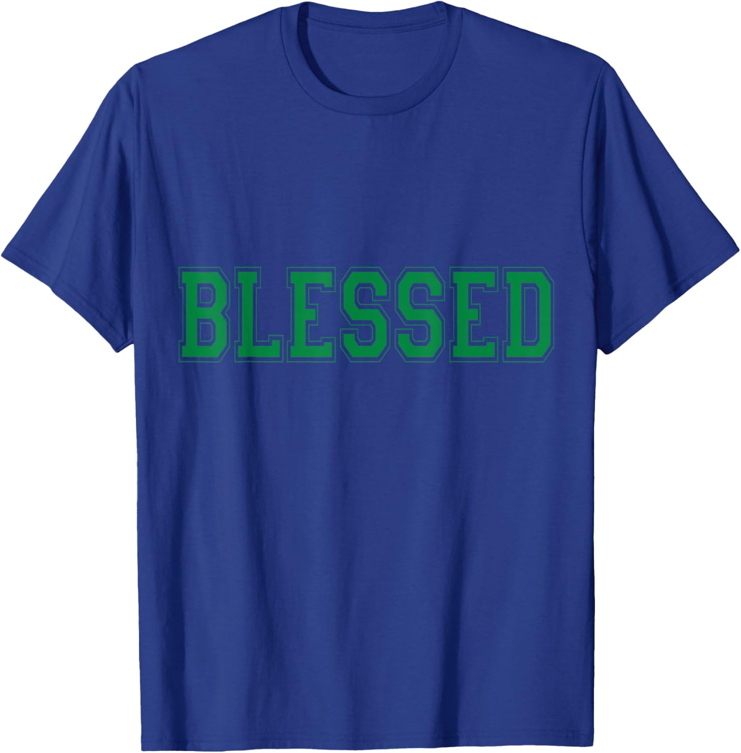 Christian T Shirts Blessed (Green) T-Shirt - T-Shirt | Royal