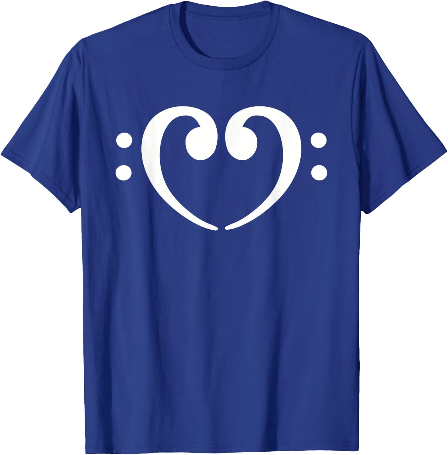 Bass clefs heart T-Shirt - T-Shirt | Royal