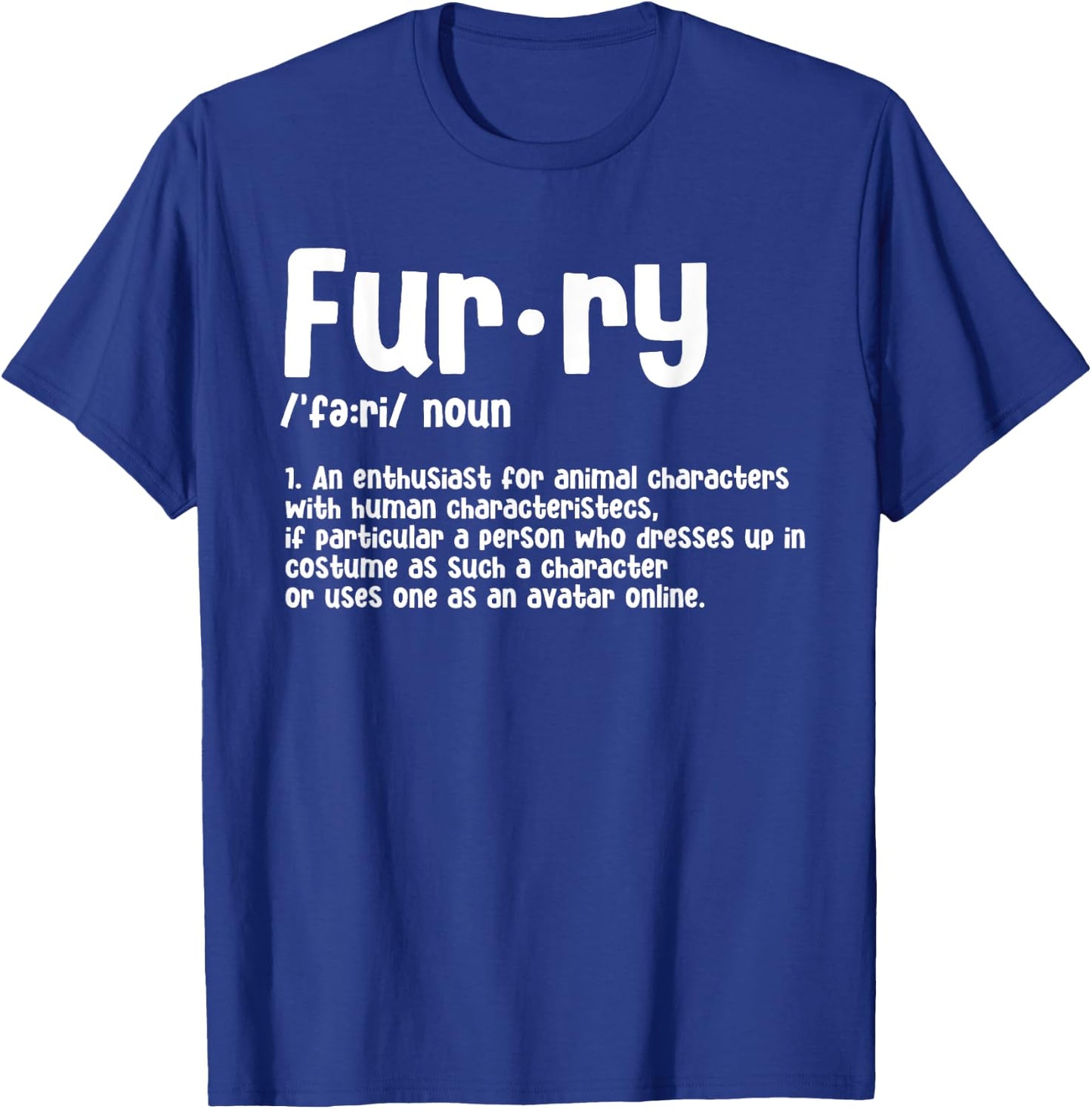 Fursuit Noun Animal Costume Furries Fursuiter Cosplayer T-Shirt - T-Shirt | Royal