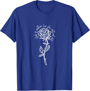 God Is Within Her, She Will Not Fall Bible Verse T-Shirt - T-Shirt | Royal