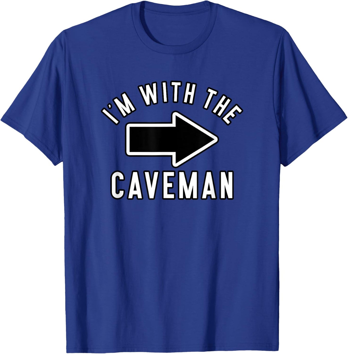 Couples Halloween Costume Shirts I'm With The Caveman T-Shirt - T-Shirt | Royal