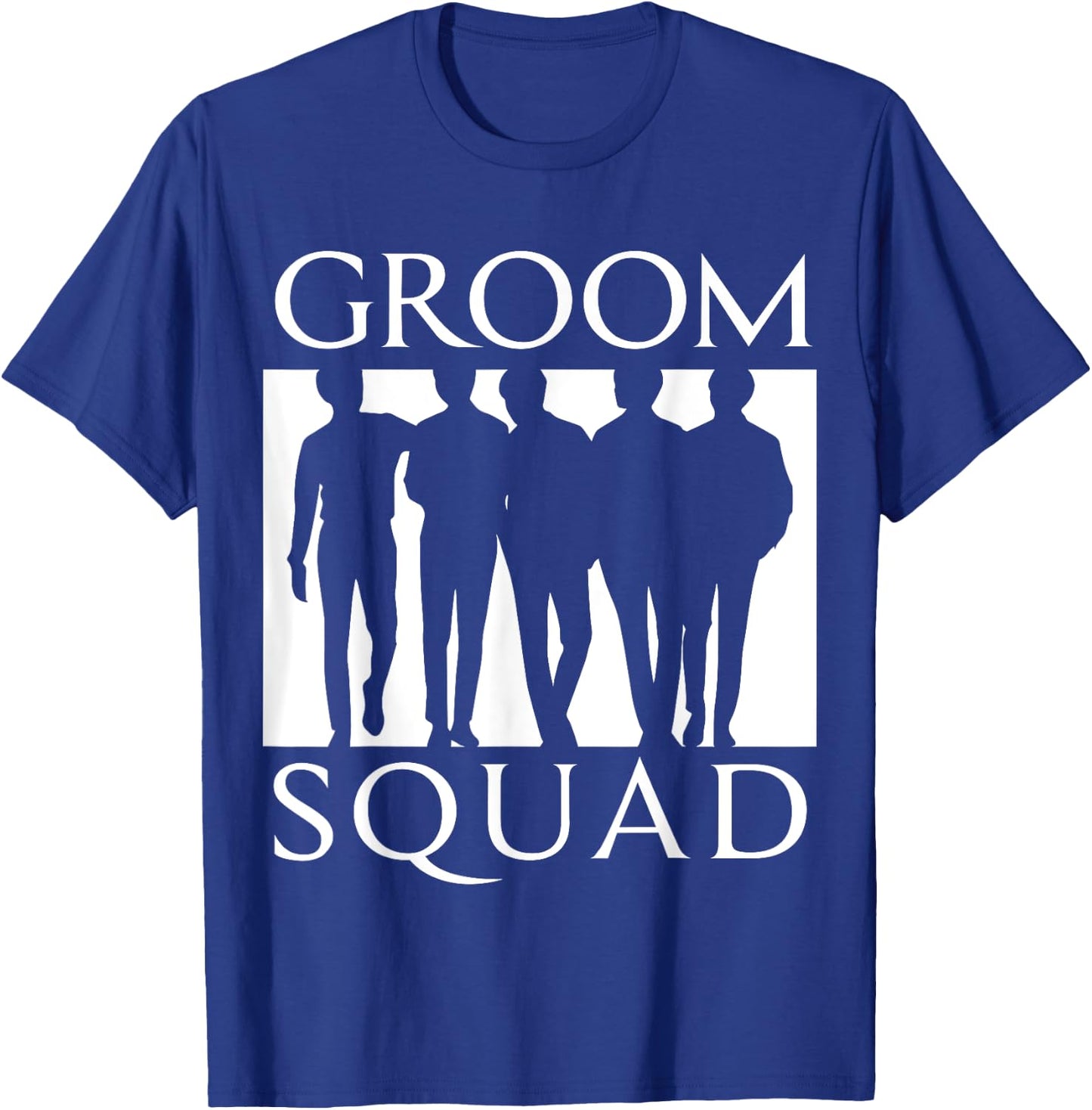 Groom Squad Groomsmen Team Silhouette Bachelor Party Wedding T-Shirt - T-Shirt | Royal