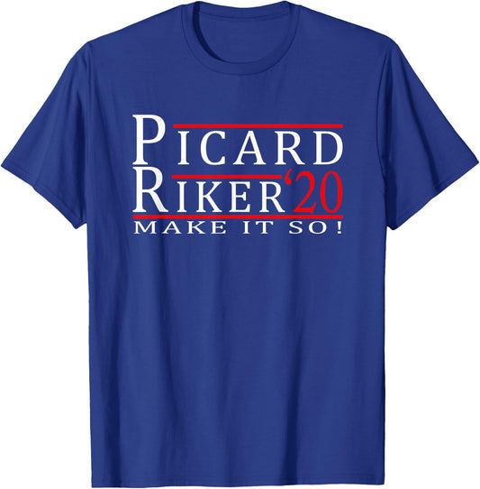 Picard Riker 2020 Make it So T-Shirt - T-Shirt | Royal