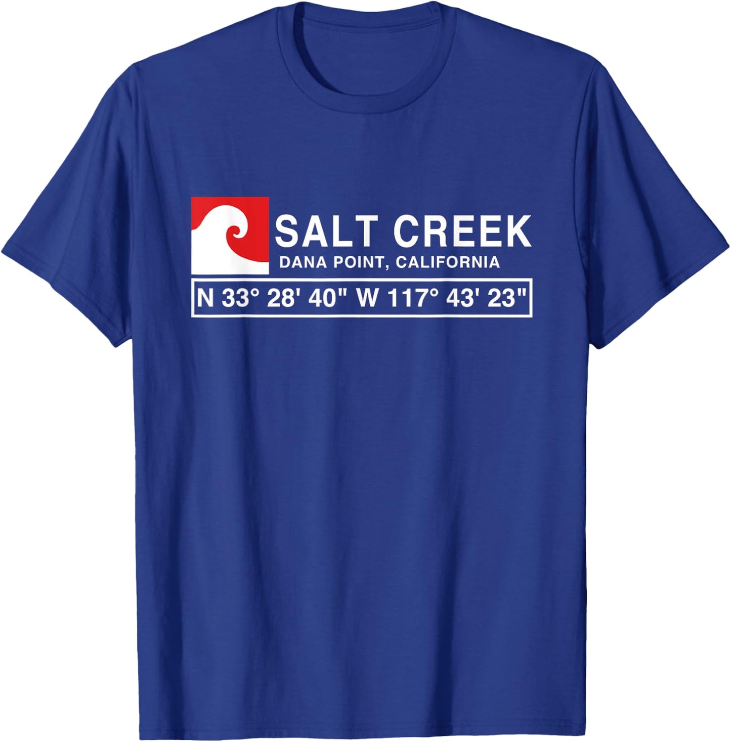 Cool Salt Creek Surf with Gps Coordinates T-Shirt - T-Shirt | Royal
