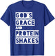 Christian Bodybuilding Workout Gym Design for God's Grace T-Shirt - T-Shirt | Royal