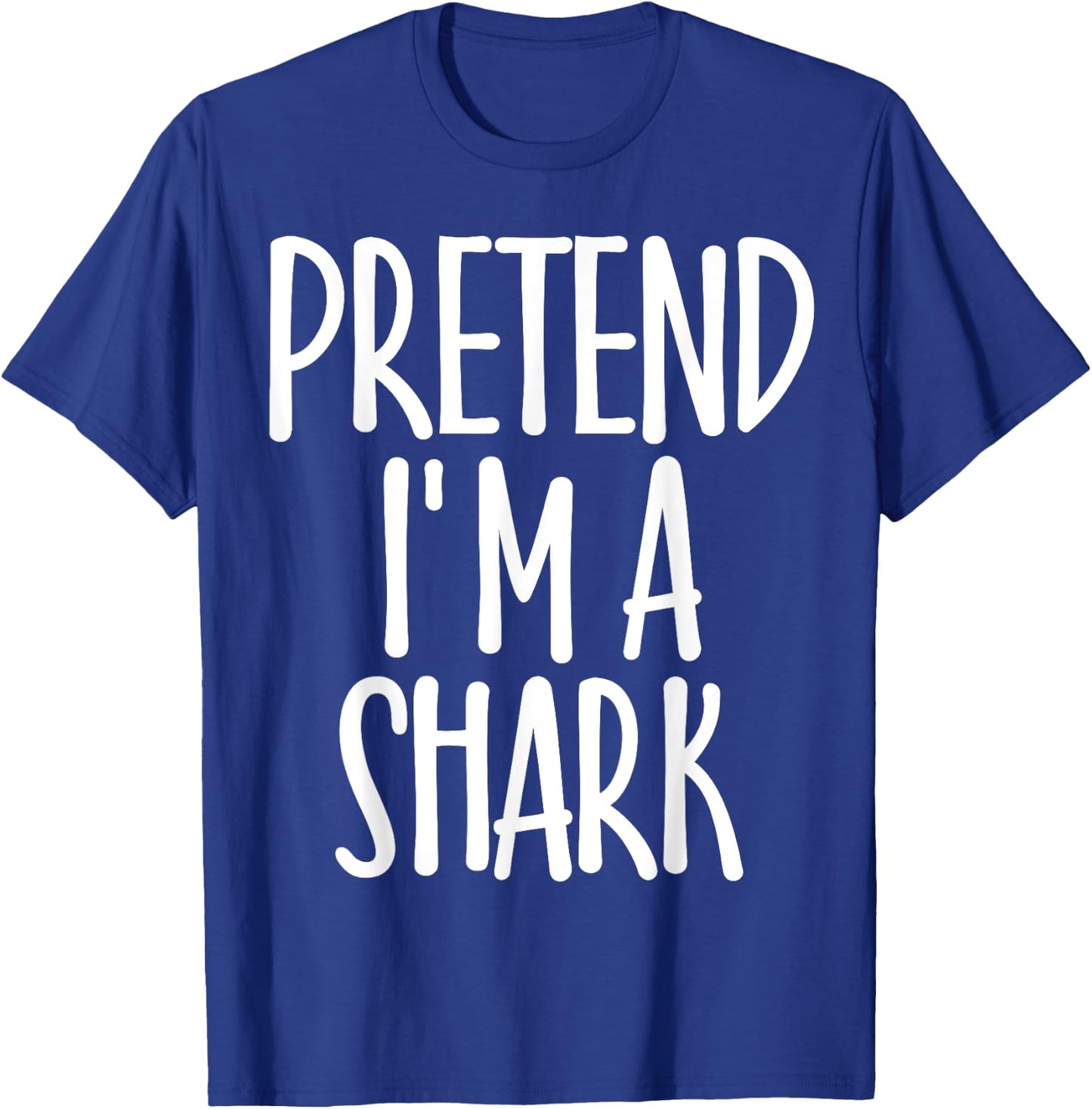 Funny Easy Pretend I'm Shark Costume Gift Cute Halloween T-Shirt - T-Shirt | Royal
