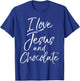 I Love Jesus and Chocolate Shirt Fun Cute Christian T-Shirt - T-Shirt | Royal