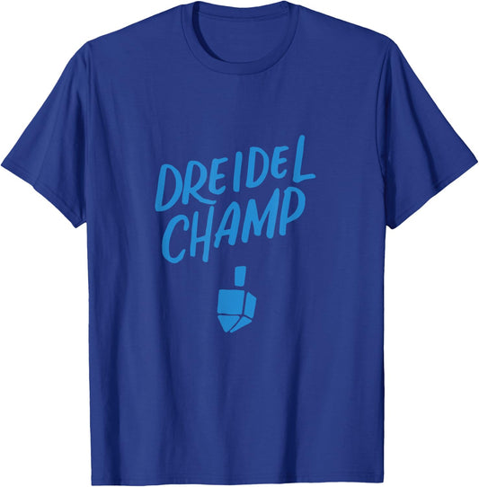 Dreidel Champ, Dreidel Champion Funny Hanukkah Chanukah Kids T-Shirt - T-Shirt | Royal
