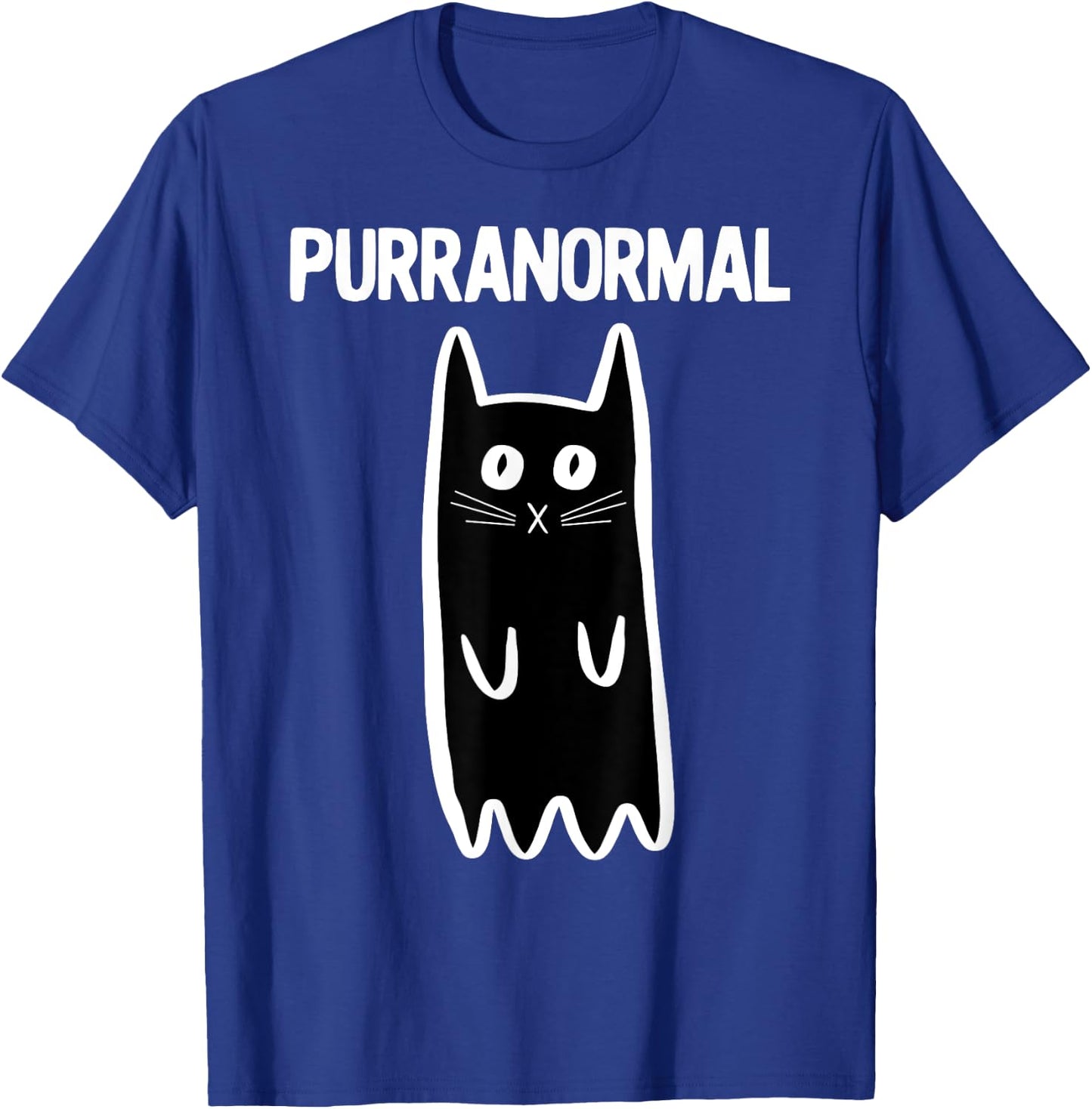 Purranormal Ghost Cat Shirt Paranormal Halloween Kitty Cat T-Shirt - T-Shirt | Royal